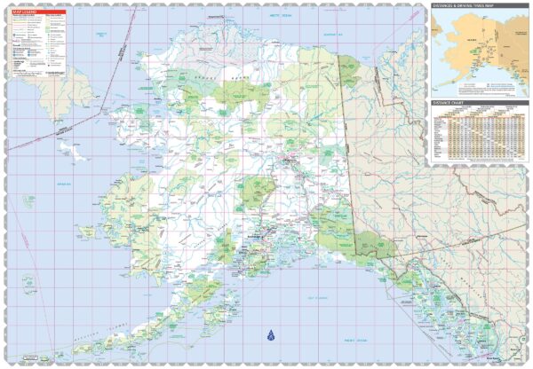 Alaska State Map Rand McNally - Image 3