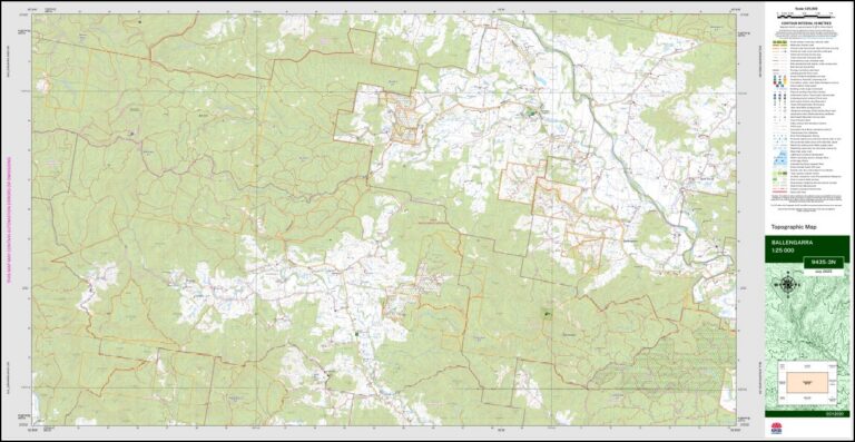 Ballengarra 1-25,000 NSW Topographic Map 9435-3-N - Maps, Books ...