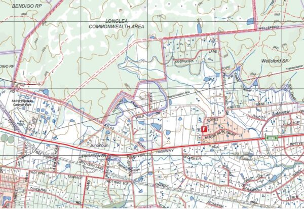 BENDIGO NORTH  1-25,000 Vicmap Topo Map 7724-2-N - Image 3