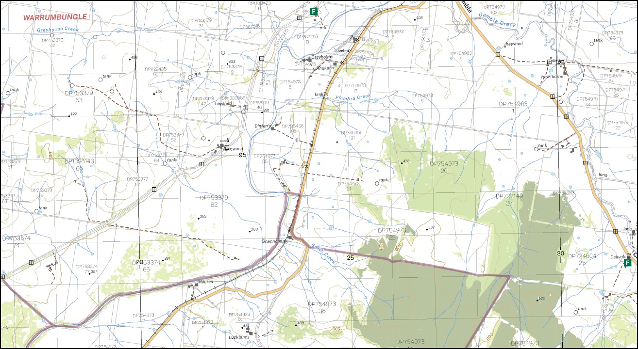 Binnaway 1-50000 NSW Topographic Map - Image 2