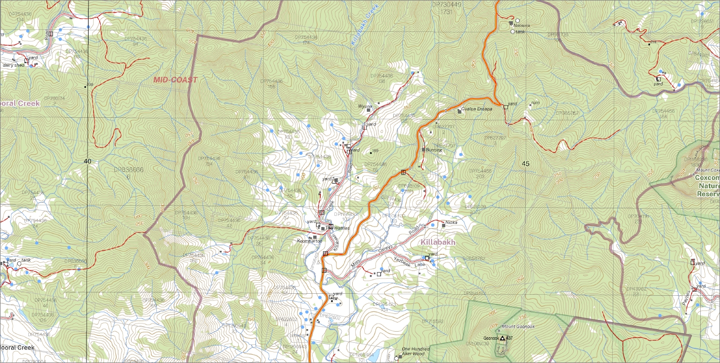 Bobin 1-25,000 NSW Topographic Map 9334-1-S - Image 2