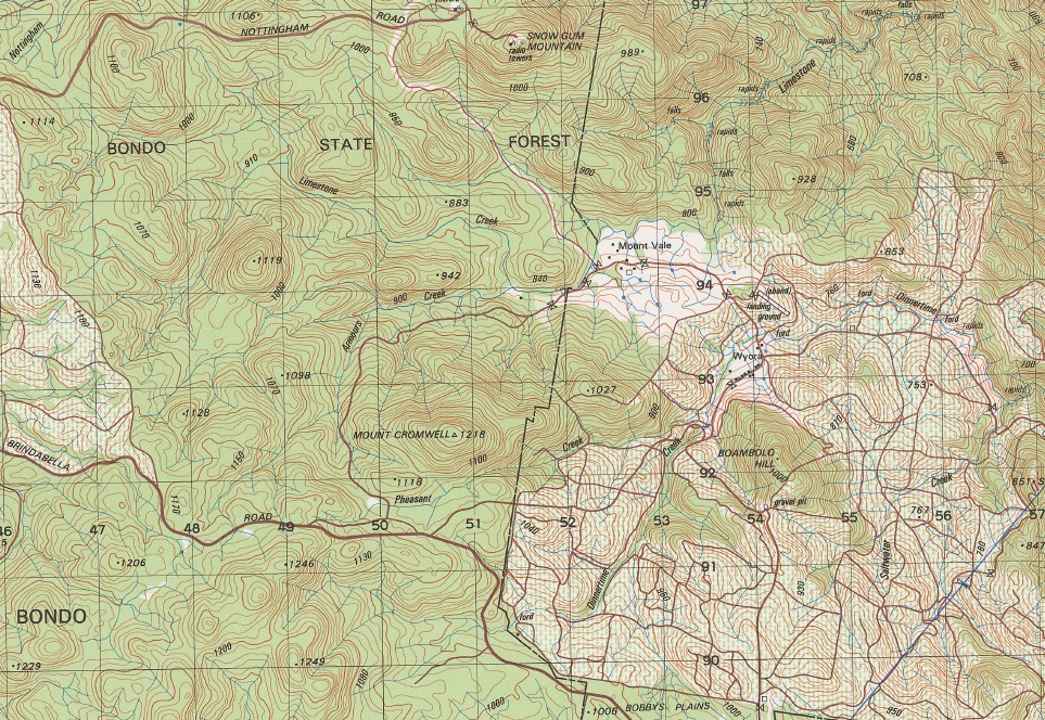 Brindabella 1-50000 Topographic Map 8627-3 NSW - Image 2