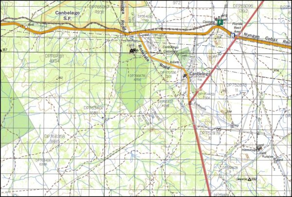 Canbelego 1-100,000 NSW Topographic Map - Image 2