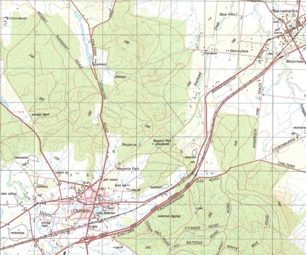Chiltern 150000 Topographic Map 82254 VICTORIA 1985 Edition Maps