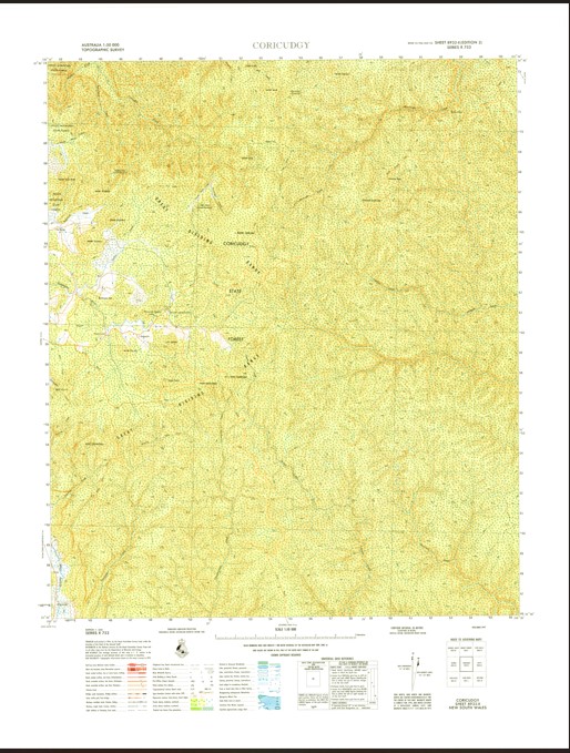 Coricudgy 1-50000 Topographic Map 8932-2 NSW