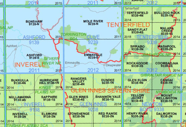 Rockadooie 1-25,000 NSW Topographic Map - Image 3