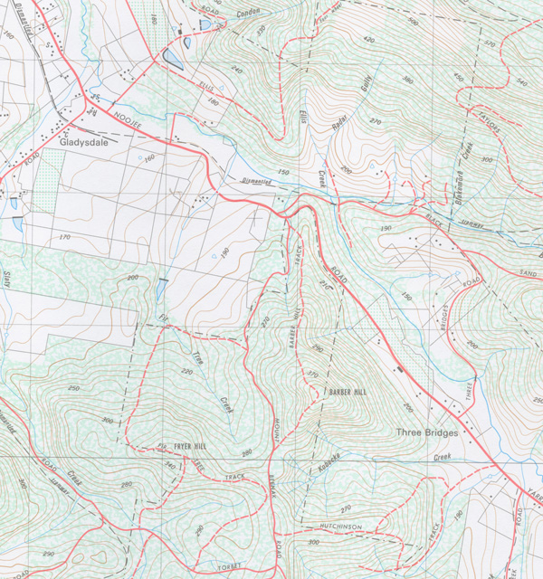 Gladysdale 1-25,000 Vicmap 8022-3-1 Old Edition - Image 2