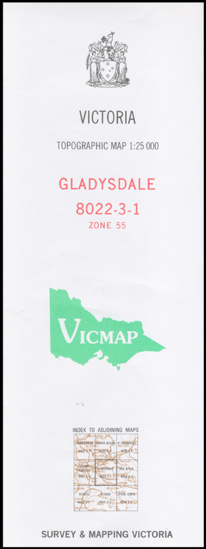 Gladysdale 1-25,000 Vicmap 8022-3-1 Old Edition