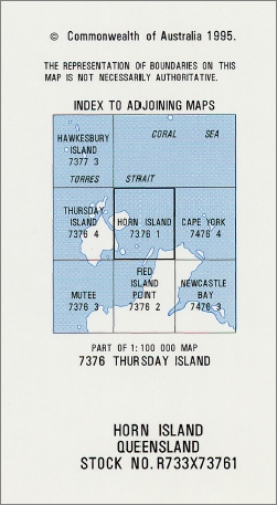 Horn Island 1-50,000 Topographic Map 7376-1 QLD GA - Image 4