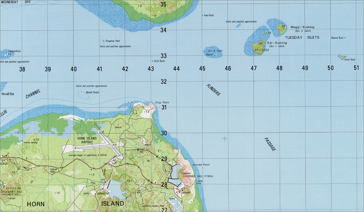 Horn Island 1-50,000 Topographic Map 7376-1 QLD GA - Image 3