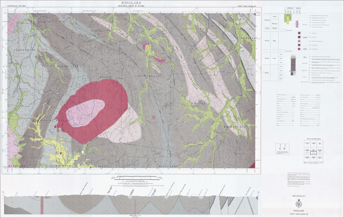 Kinglake 1-63,360 Geological Map Victoria