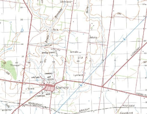 Lismore 1-50000 Topographic Map 7522-2 VICTORIA 1986 Edition - Image 2