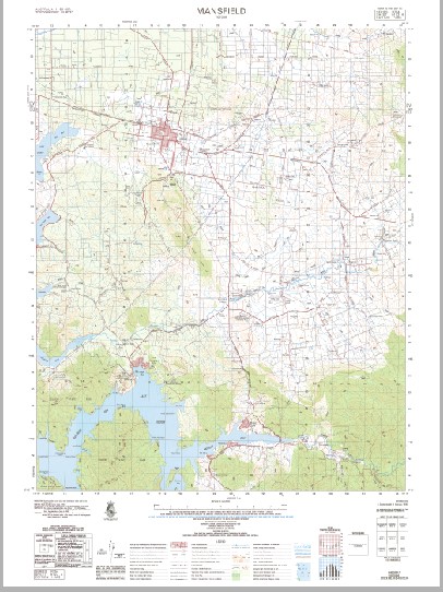 Mansfield 1-50000 Topographic Map 8123-4 VICTORIA 1990 Edition - Maps ...