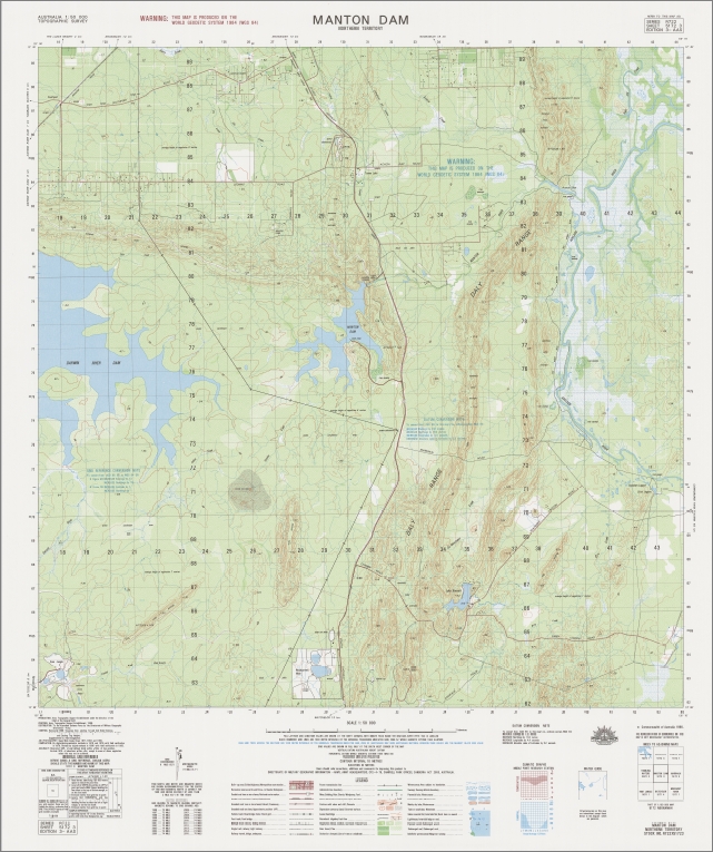 Manton Dam 1-50,000 Topographic Map 5172-3 NT GA