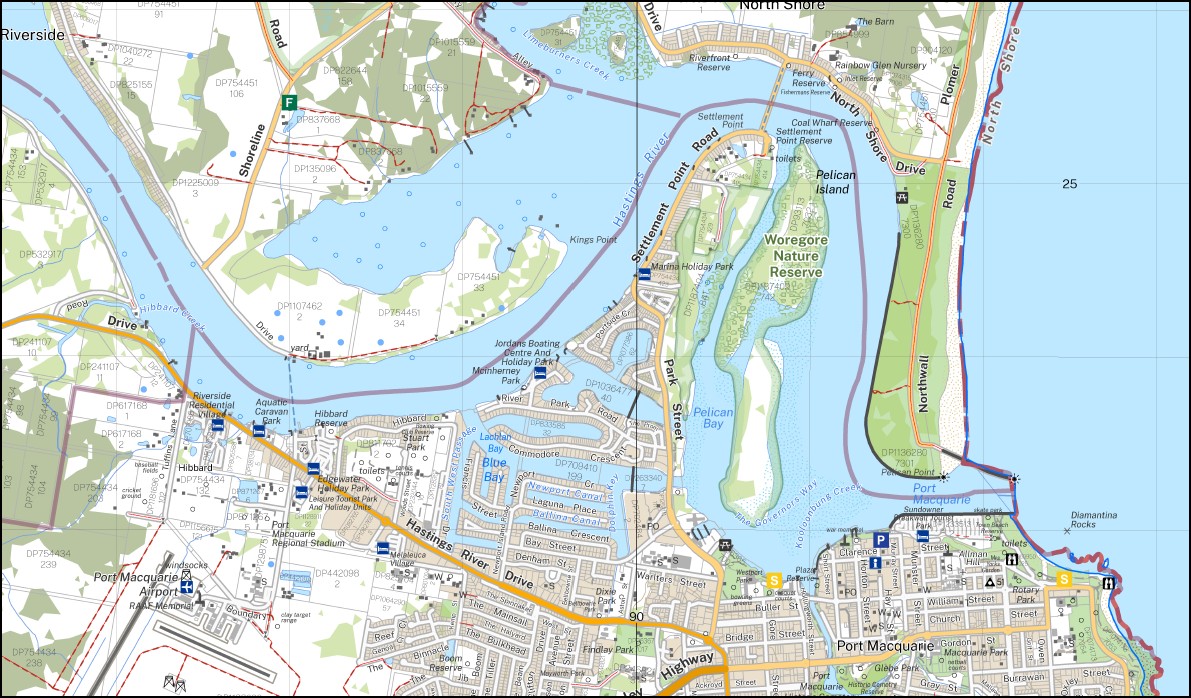 Port Macquarie 1-25,000 NSW Topo Map 9435-2-S - Image 4