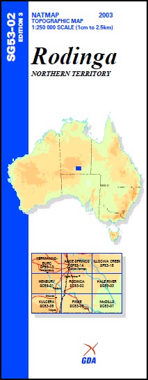Rodinga 1-250,000 Topographic Map GA