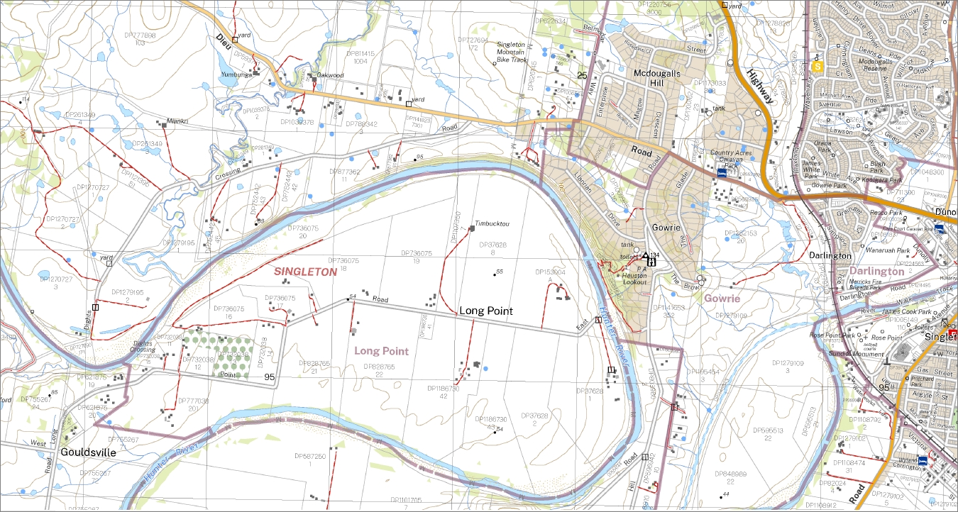 Singleton 1-25,000 NSW Topographic Map 9132-4-N - Image 2