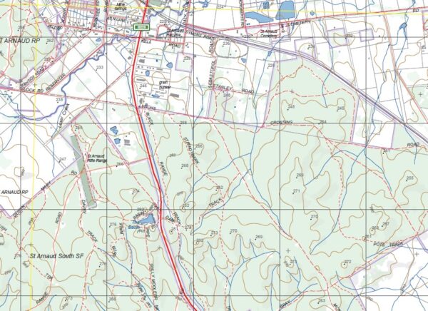 Saint Arnaud South 1-25,000 Vicmap Topographical map 7524-1-S - Image 2