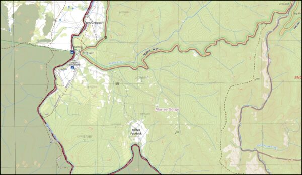 Tom Groggin 1-25,000 NSW Topographic Map - Image 2