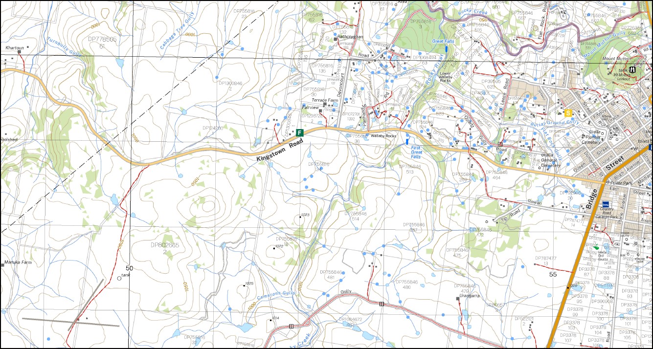 Uralla 1-25,000 NSW Topographic Map 9136-1-S - Image 2