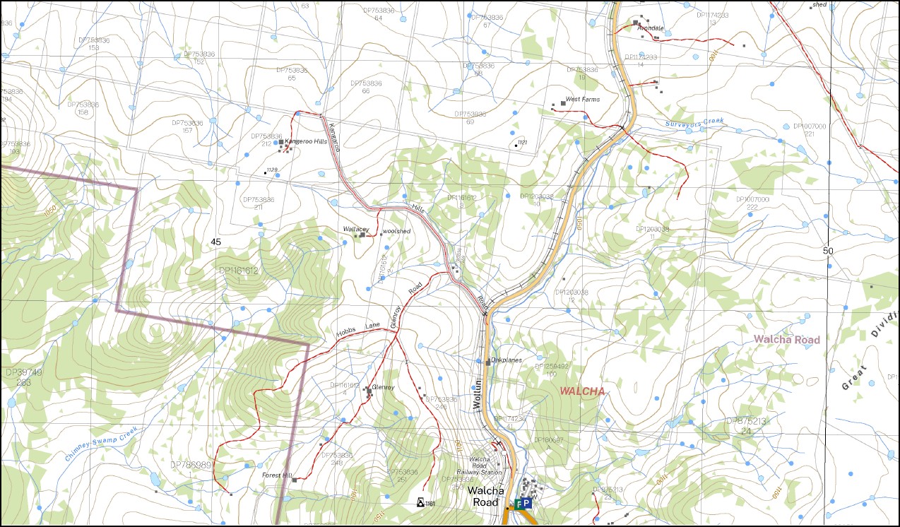 Walcha Road 1-25,000 NSW Topographic Map 9136-2-S - Image 2