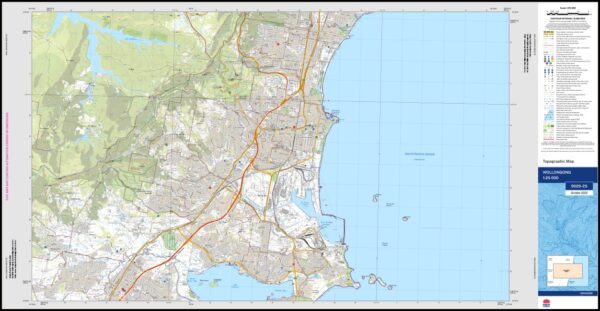 Wollongong 1-25,000 NSW Topographic Map - Image 3