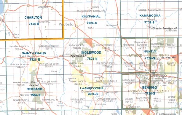 Inglewood 1-50,000 Vicmap - Image 4