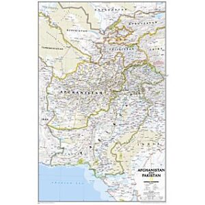 Afpak Map Afghanistan Pakistan Map Flat National Geographic - Maps, Books ...