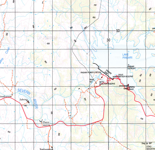 Ashford 1-50000 NSW Topographic Map