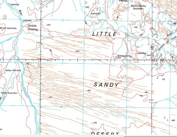 Balfour Downs 1-250,000 Topographic Map GA - Image 2