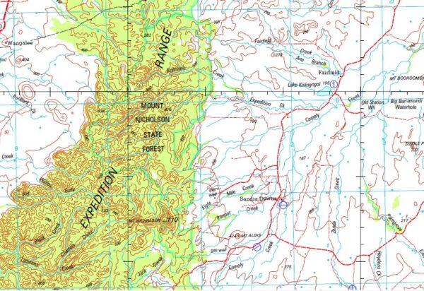 Baralaba 1-250,000 Topographic Map GA - Image 2