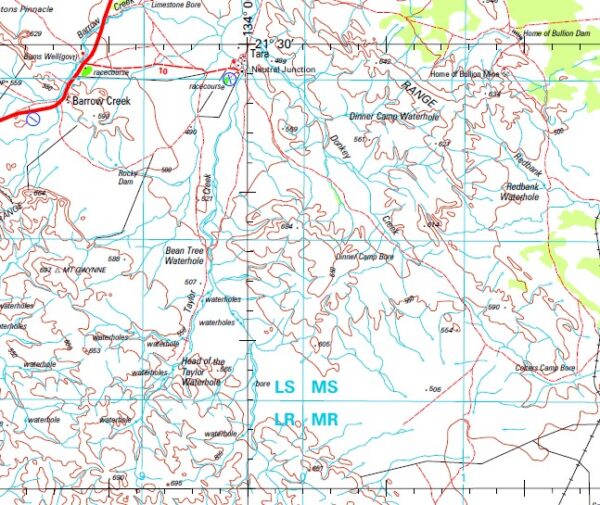 Barrow Creek 1-250,000 Topographic Map GA - Image 2