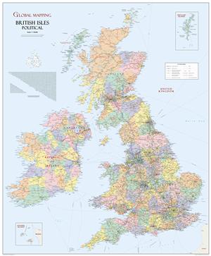 British Isles Map Global Mapping Paper