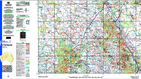 Clermont 1-250,000 Topographic Map - Image 2