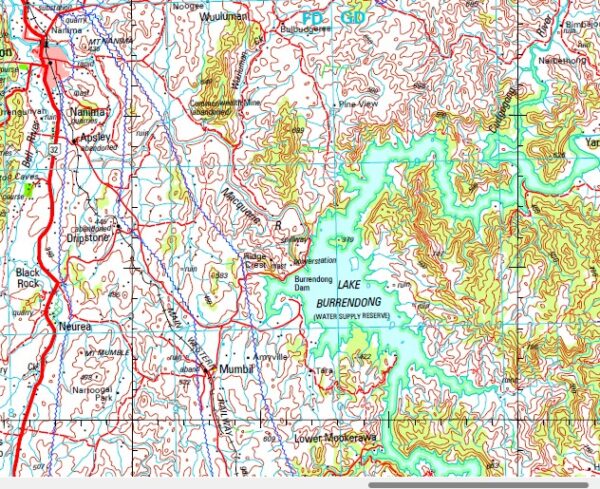 Dubbo 1-250,000 Topographic Map