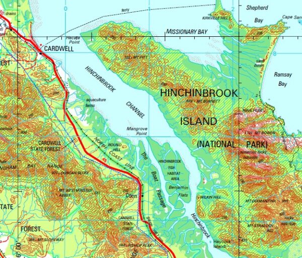 Ingham 1-250,000 Topographic Map