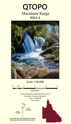Macalister Range 1-50,000 Queensland Topographic Map