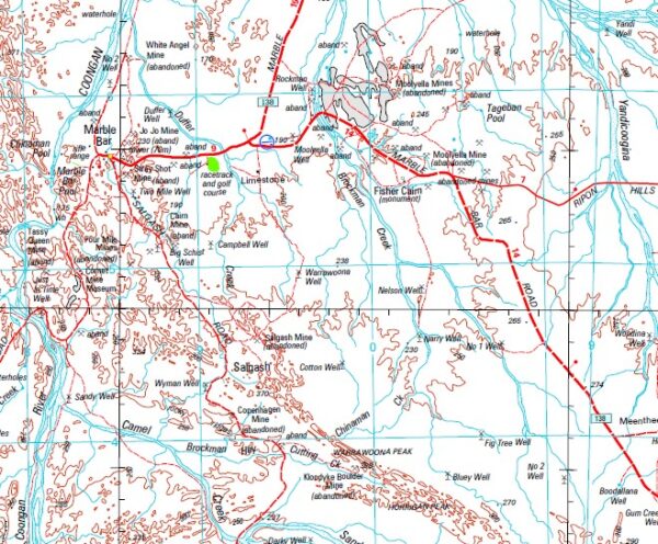 Marble Bar 1-250,000 Topographic Map