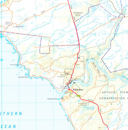 Montagu River 1-50,000 Topographic Map Tasmap - Image 2