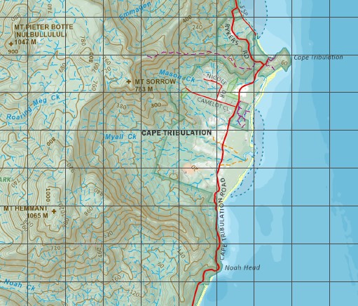Mossman 1-50,000 Topographic Map