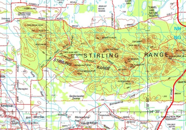 Barker 1-250,000 Topographic Map GA - Image 3