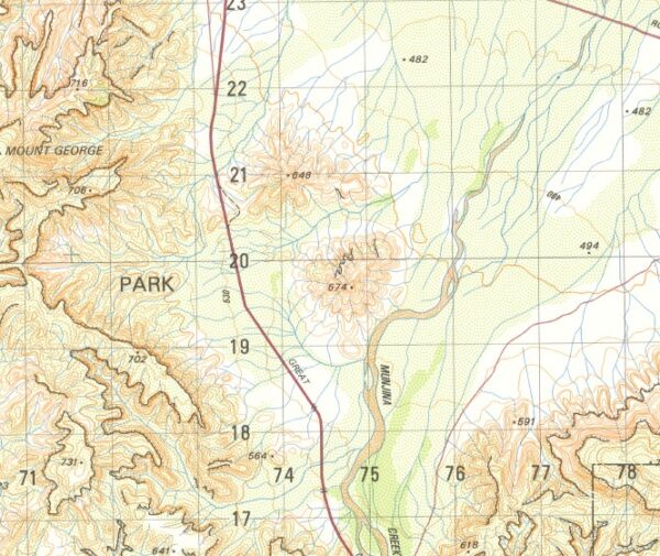 Mount George 1-50000 Topographic Map 2653-3 WA