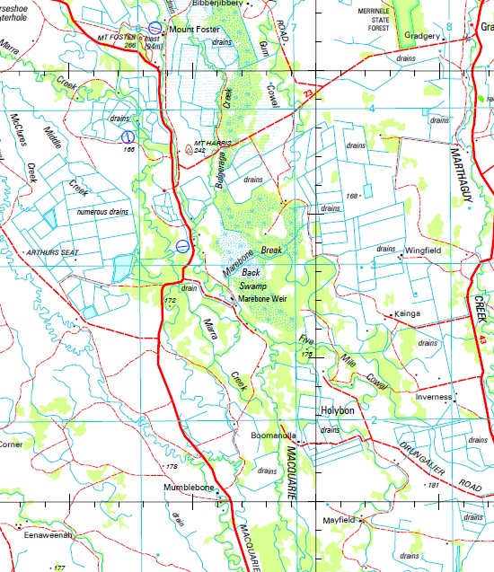 Nyngan 1-250,000 Topographic Map