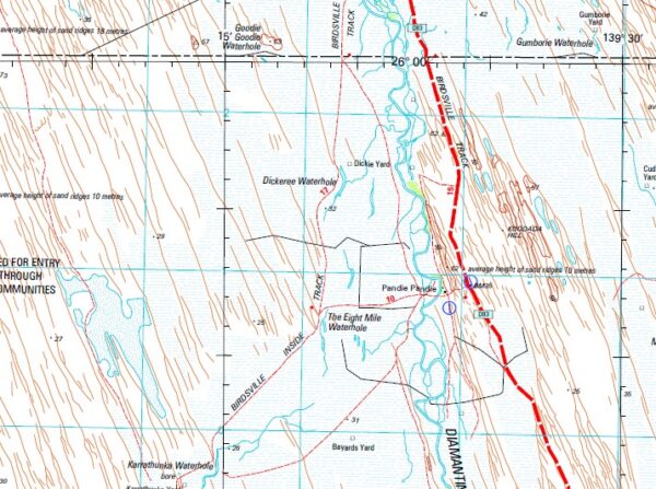Pandie Pandie 1-250,000 Topographic Map