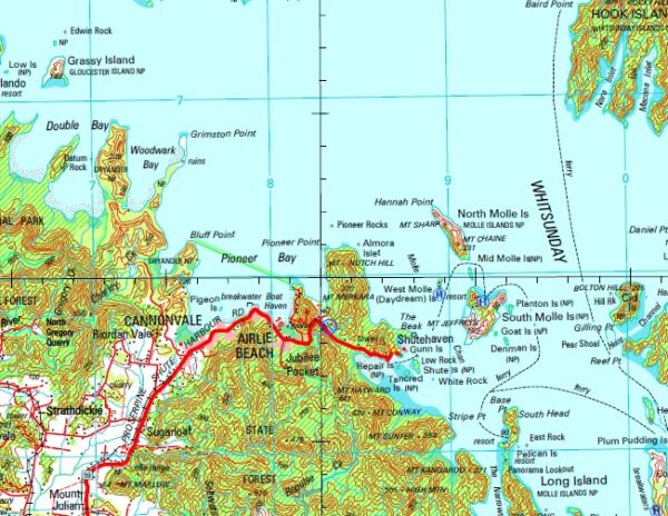 Proserpine 1-250,000 Topographic Map