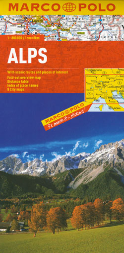Alps Map Marco Polo (Europe)