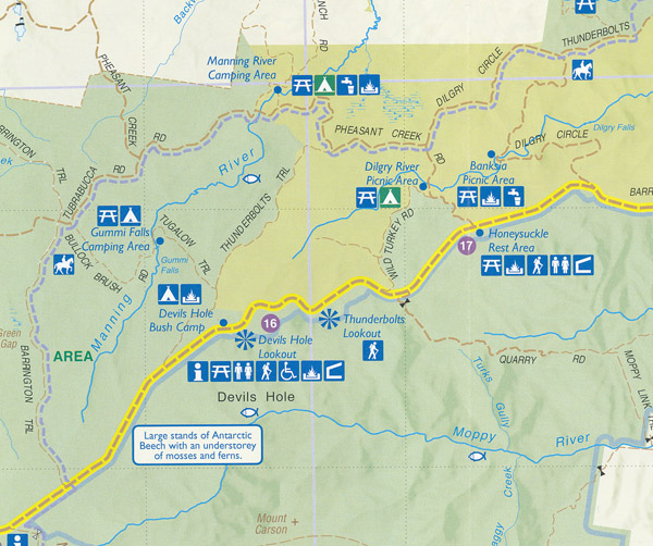 Barrington Tops and Wollemi National Parks Map Hema Laminated Maps