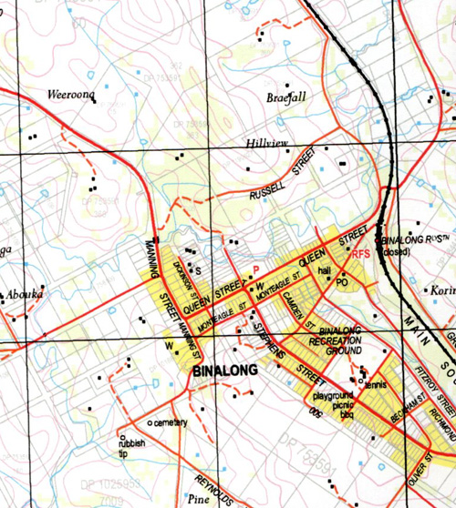 Binalong 125,000 NSW Topographic Map Maps, Books & Travel Guides