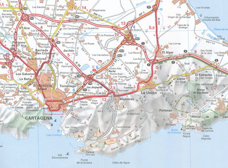 Costa Blanca Map 123 Michelin