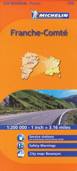 Franche Comte Map 520 Michelin